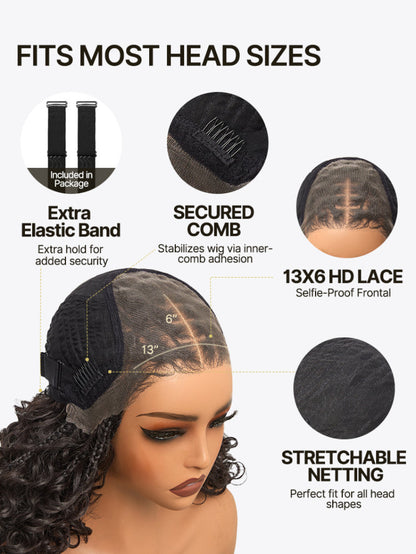 Boho Braids Water Wave Wig 13x6 HD Pre-Cut Lace Glueless