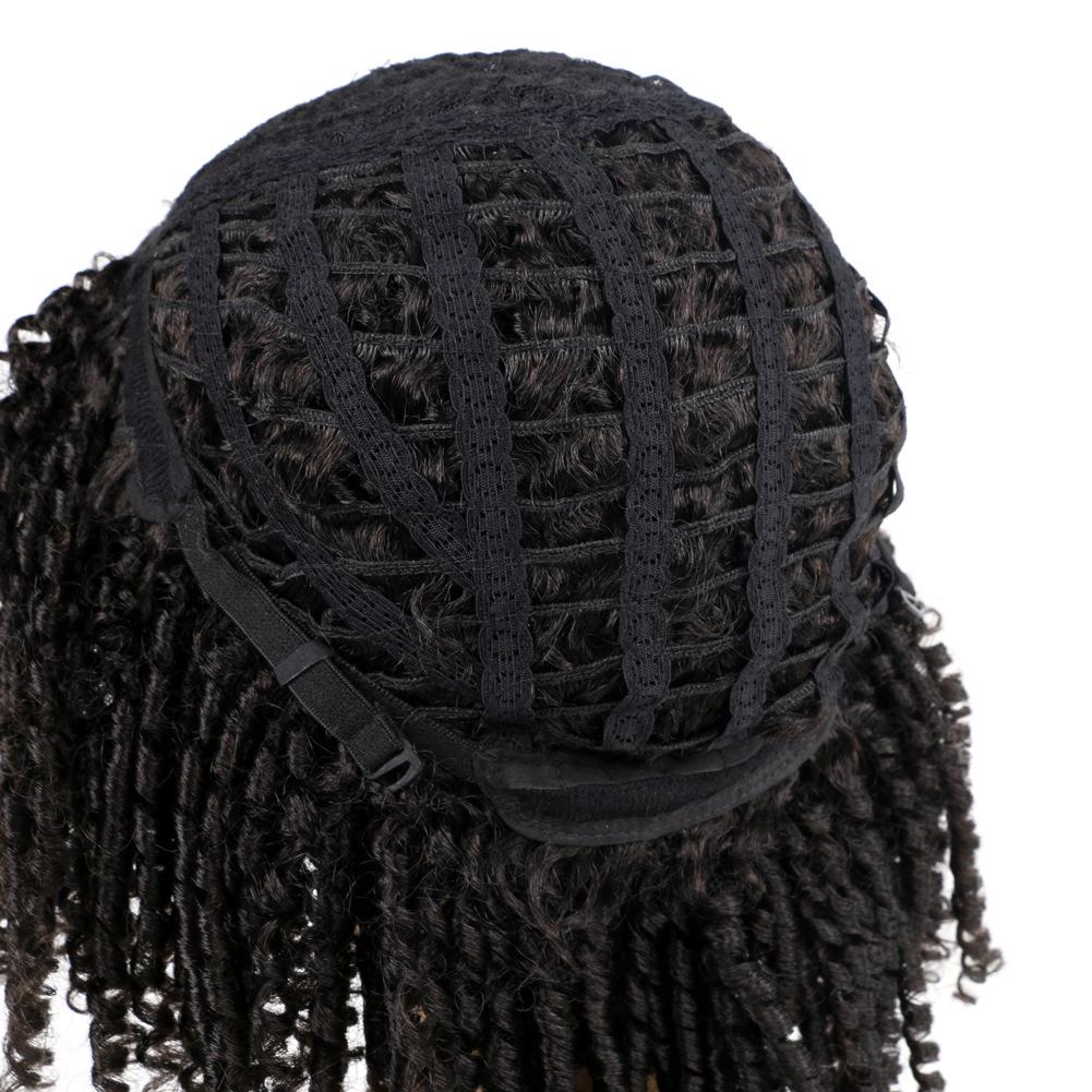 Dreadlock Wig Short Twist Wigs for Black Women Afro Curly Hair