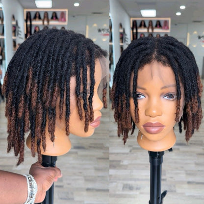 Afro Black Brown kinky Micro Twist Invisi Drawstring Wigs