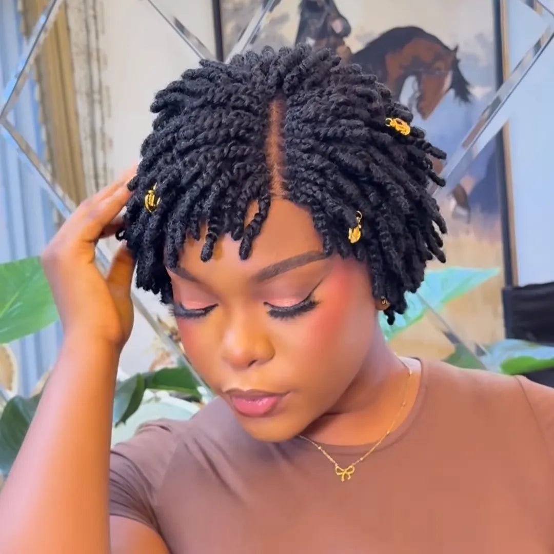 Pretty Glueless light weight Twist-out Afro Pixie Invisi Drawstring Wig