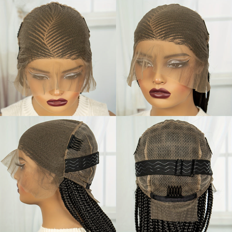 Full Lace Afro Kinky Wigs Gluless Braided Wigs