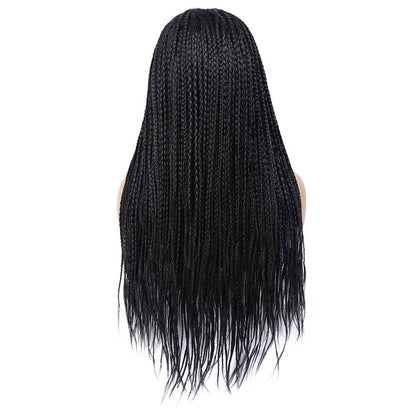 Black Color Long Micro Braids Wig Box Braided Wigs for Black Women