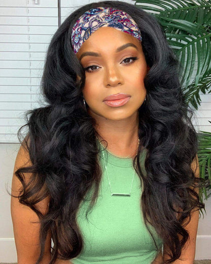 Wave Headband Wigs Glueless Looks Natural