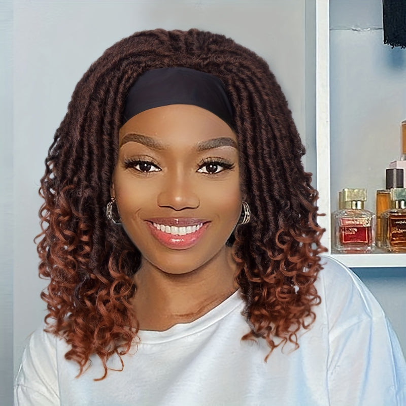 Headband Dreadlock Curly  Locs Crochet Hair  Afro Crochet Twist Braids Hair Wigs