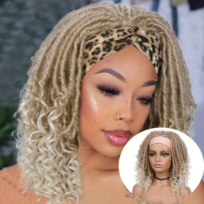 Headband Dreadlock Curly  Locs Crochet Hair  Afro Crochet Twist Braids Hair Wigs