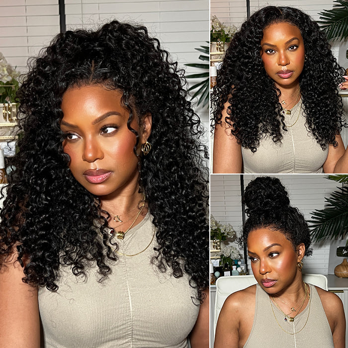 🔥 Limited-Time Sale | 4C Curly Edges Glueless Human Hair Wig – 220% Density