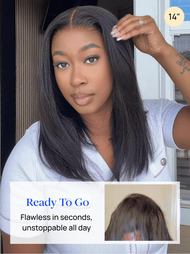 Ready to go Yaki straight human hair wig