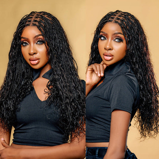 Knotless Boho Braided Wigs Glueless