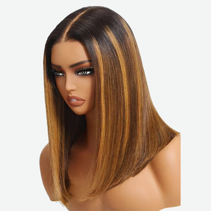 Glueless Brown Piano Highlight Bob Wig