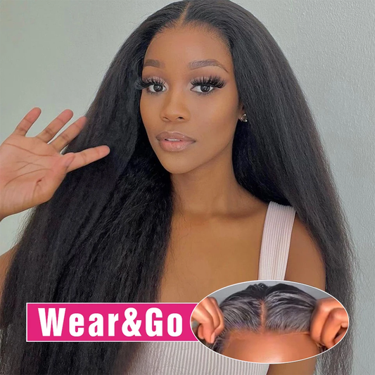 [Glueless Wig] Wear Go Glueless Wigs 4x4 & 5x5 Pre-cut Lace Kinky Straight  Wigs