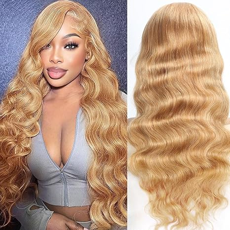 [Glueless Wig] #27 Honey Blonde Body Wave 5x5/4x4 Pre-Cut HD Lace Ready To Go Glueless  Wigs