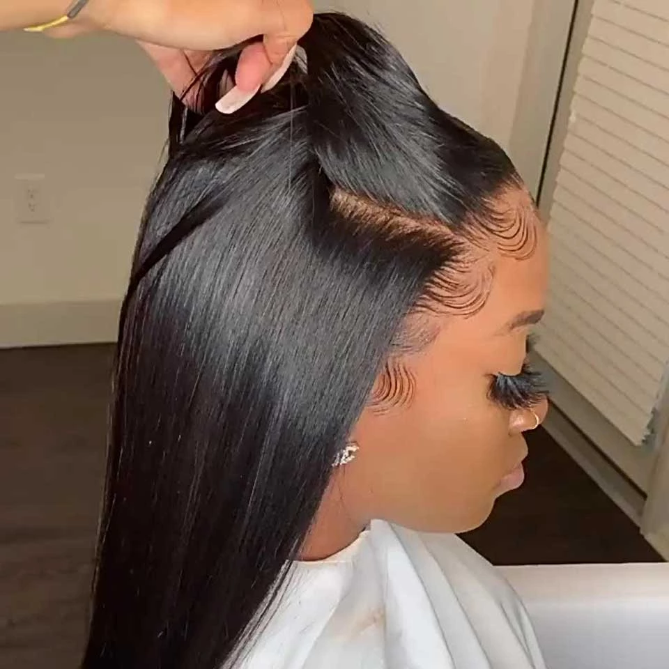[Glueless Wig]  Long Straight 4x4 5x5 Pre-cut Lace Ready To Go Glueless Lace Closure  Wigs