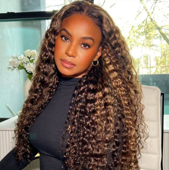 [Glueless Wig]  Highlight Color P4/27 Deep Wave HD 4x4 & 5x5 lace Pre-cut Glueless Wig With Baby Hair