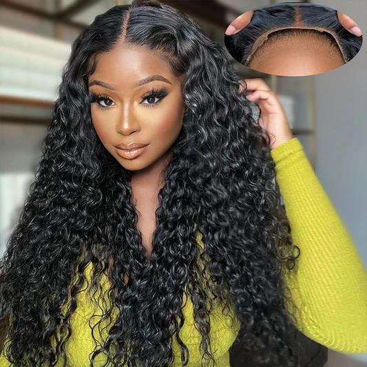 [Glueless Wig]  Water Wave 4x4 & 5x5 Pre-cut Lace Wigs Glueless  Wigs With Baby Hair