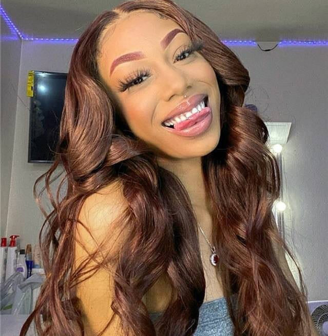 [Glueless Wig]  Hair Color Chocolate Brown Body Wave 4x4 & 5x5  Pre-cut Lace Ready To Go Glueless Wigs  Wigs