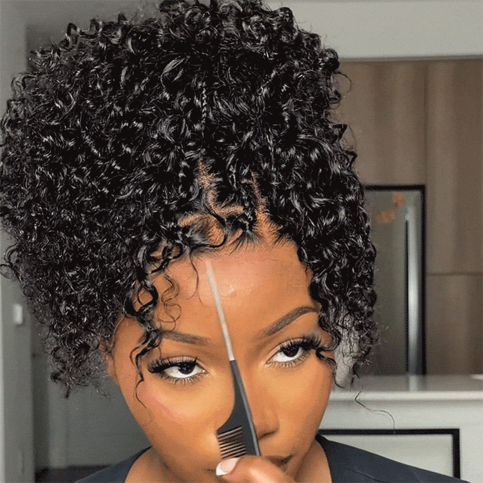Knotless Boho Braided Curly Wigs Drawstring Full Frontal HD Lace Braided Lace Glueless Wigs