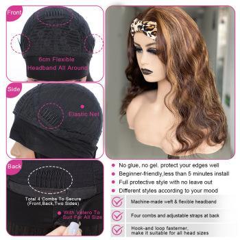 Latest Design - Gradient Wave Wig Headband Wig