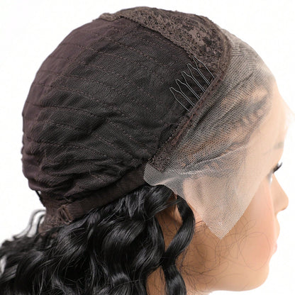 26 Inches Long 13x4 Front Lace Braids Curly Glueless Wigs With Baby Hair