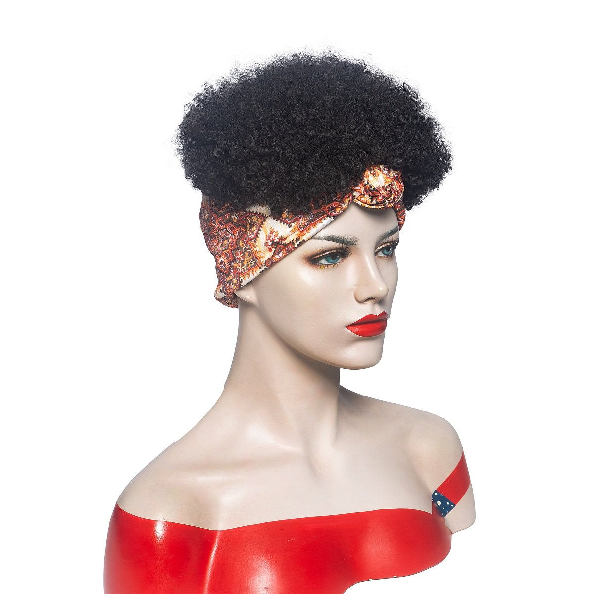 Hot Sexy Kinky Curly Wigs with Printed Headband