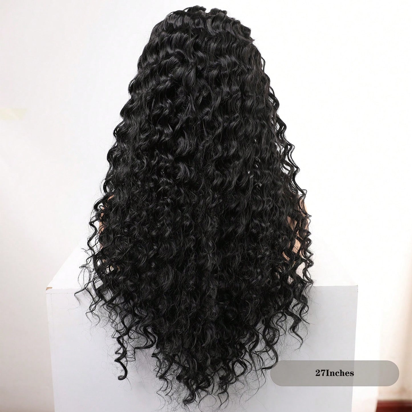 26 Inches Long 13x4 Front Lace Braids Curly Glueless Wigs With Baby Hair