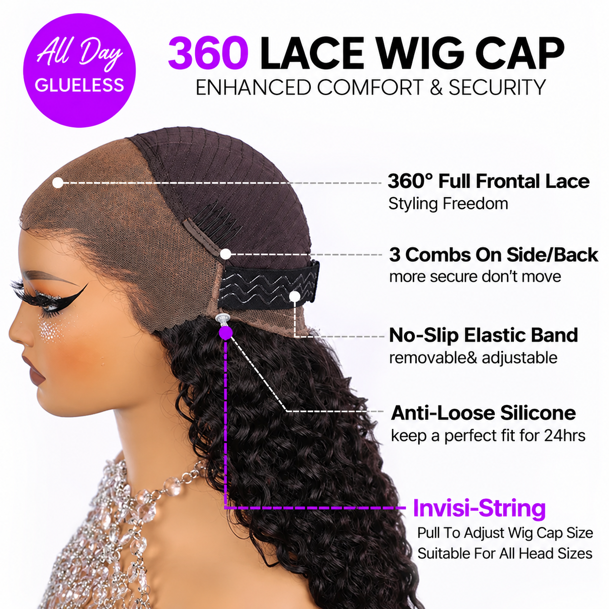🔥 Limited-Time Sale | 4C Curly Edges Glueless Human Hair Wig – 220% Density