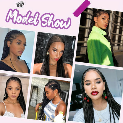 HD Full Lace Front Wigs with Box Braids