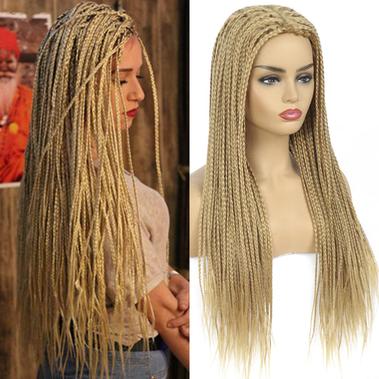 Blonde Micro Braids Wig Box Braided Wigs for Black Women