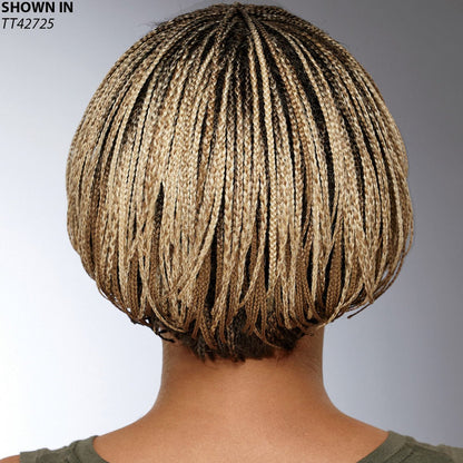 Hand-braided Extended Short Wig With Bangs