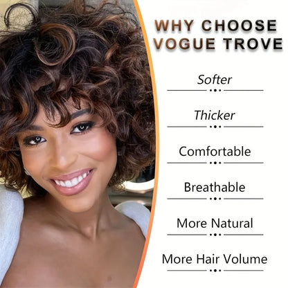 12 Inch Elegant Short Roll Wavy Costume Wig Natural Black Soft Curly Wig