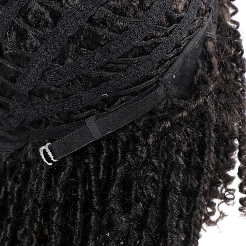 Dreadlock Wig Short Twist Wigs for Black Women Afro Curly Hair