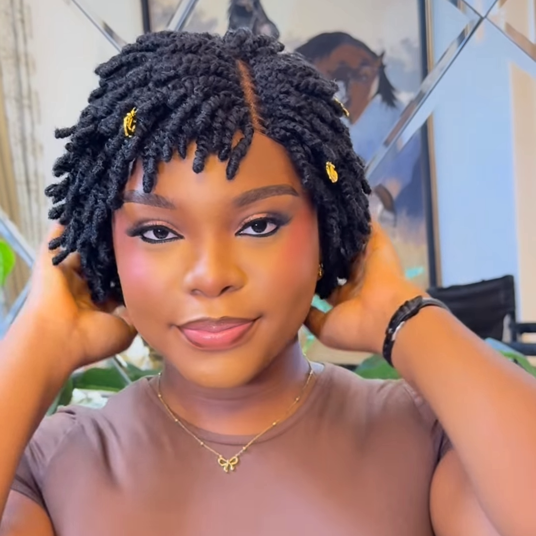 Pretty Glueless light weight Twist-out Afro Pixie Invisi Drawstring Wig