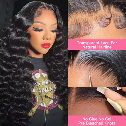 [Glueless Wig]  Loose Wave 6x4 HD Lace Easy To Wear Glueless Wigs  Pre-cut for Beginners  Wigs