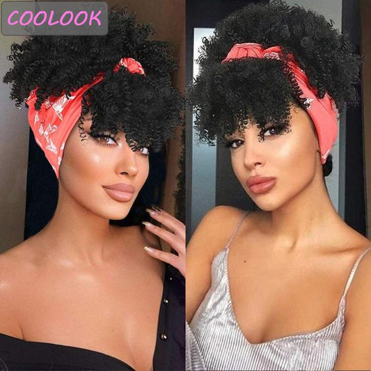 Hot Sexy Kinky Curly Wigs with Butterfly Headband