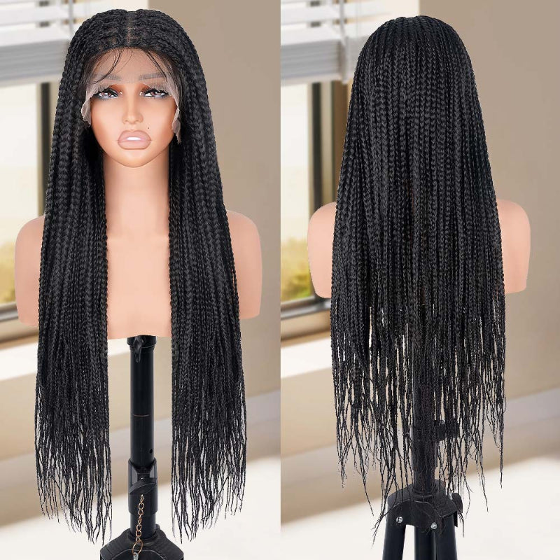 Knotless Box Braided Wigs Cornrow Braids 13x4 Front Lace Wigs