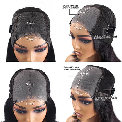 [Glueless Wig] Highlight #P27/30 Straight 4x4 & 5x5 HD Lace  Pre-cut Easy To Wear Glueless Wigs   Wigs