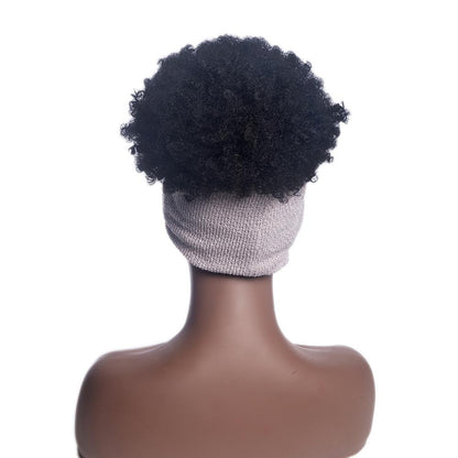 Hot Sexy Kinky Curly Wig with Bowtie Pink Headband