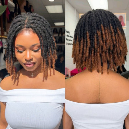 Afro Black Brown kinky Micro Twist Invisi Drawstring Wigs
