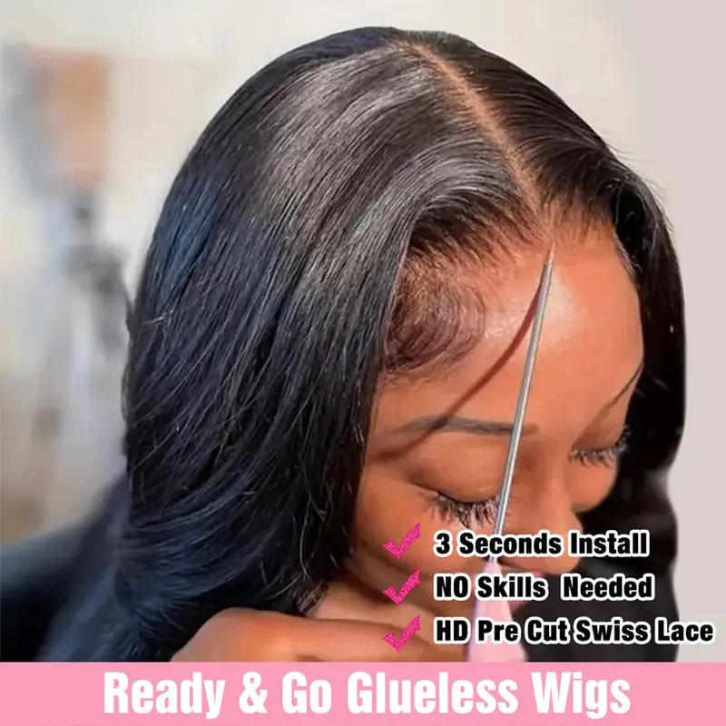 [Glueless Wig] Pre-cut Body Wave Ready To Go Glueless 4x4 & 5x5 Lace  Wigs for Beginners