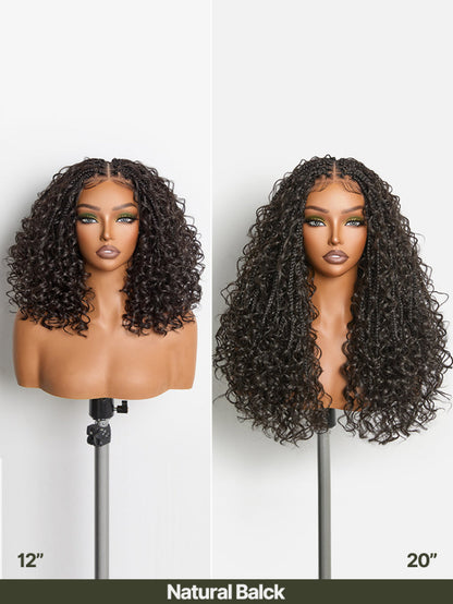 Boho Braids Water Wave Wig 13x6 HD Pre-Cut Lace Glueless