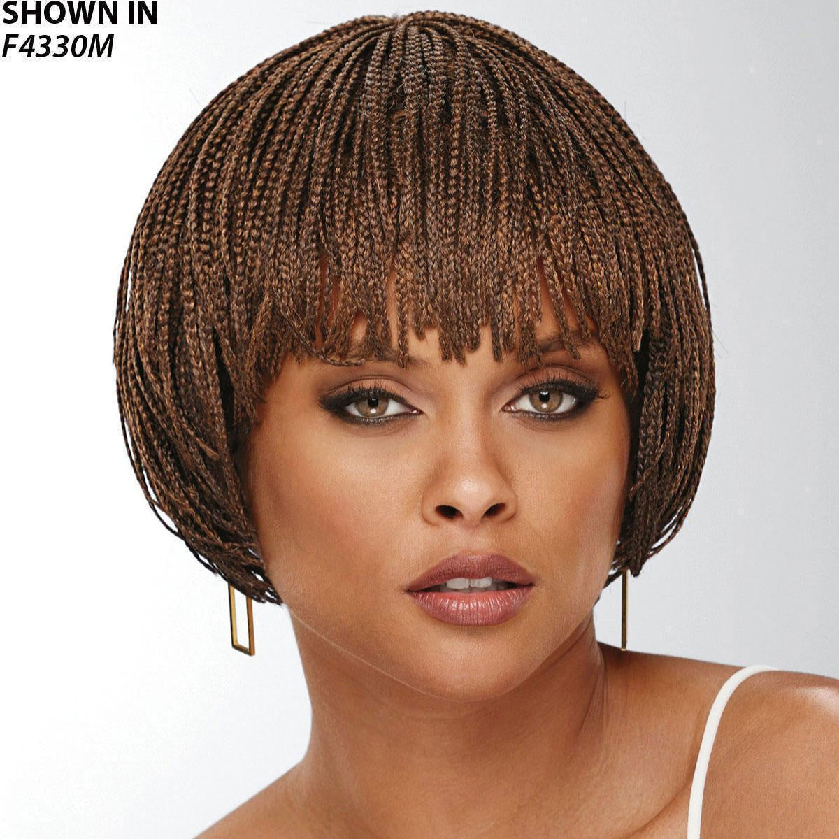 Hand-braided Extended Short Wig With Bangs