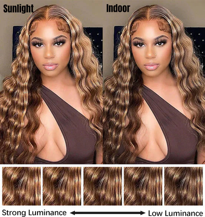 [Glueless Wig] Highlight P4/27 Loose Deep 4x4 & 5x5 Pre-cut lace Ready To Go Wig With Baby Hair