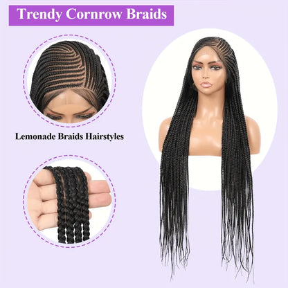 HD Full Lace Front Wigs with Box Braids