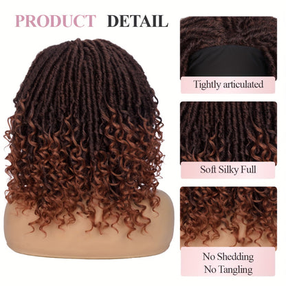 Headband Dreadlock Curly  Locs Crochet Hair  Afro Crochet Twist Braids Hair Wigs