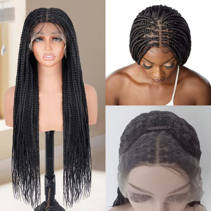Knotless Box Braided Wigs Cornrow Braids 13x4 Front Lace Wigs