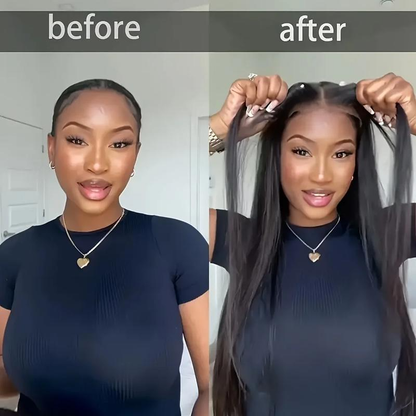 [Glueless Wig]  6x4 HD Lace Glueless Straight Wigs 3D Dome Cap Pre-Cut Wigs for Women